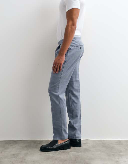 ASOS DESIGN – Schmal geschnittene Anzughose aus Wollmix-Tweed in Hellblau, 5 von 5