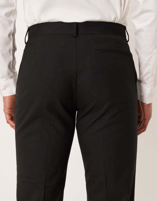 ASOS DESIGN – Schmal geschnittene Anzughose in Schwarz, 4 von 5