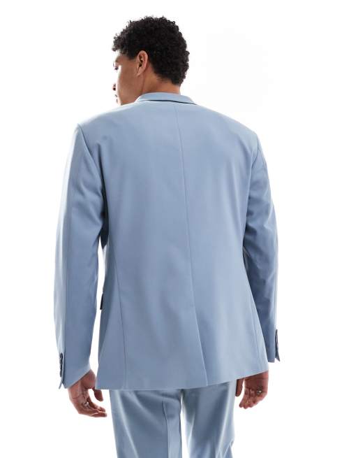 ASOS DESIGN – Schmal geschnittene Anzugjacke in Hellblau, 5 von 5