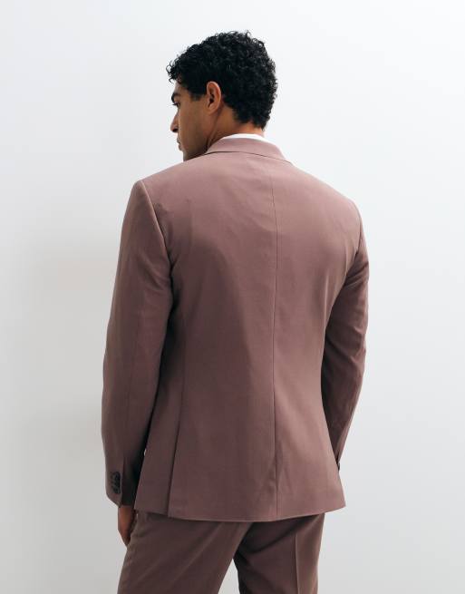 ASOS DESIGN schmal geschnittene Anzugjacke in Mauve, 5 von 5