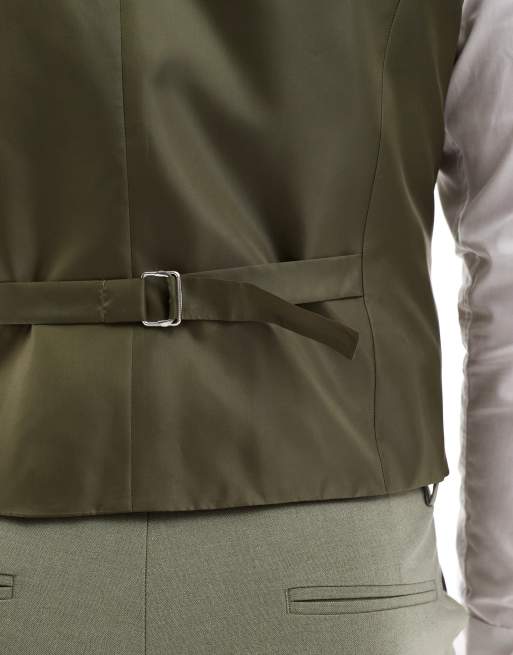 ASOS DESIGN – Schmal geschnittene Anzugweste in Olivgrün, 5 von 5