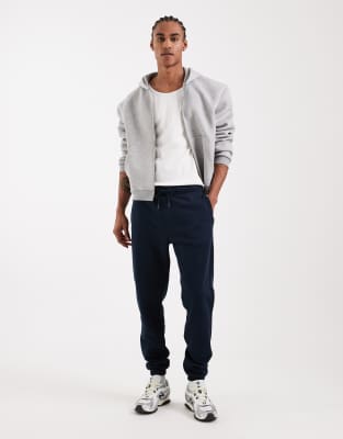 Schmal geschnittene Basic-Jogginghose in Marineblau Marineblau S