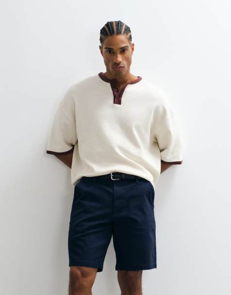 ASOS DESIGN – Schmal geschnittene Chino-Shorts in Marineblau - view 1