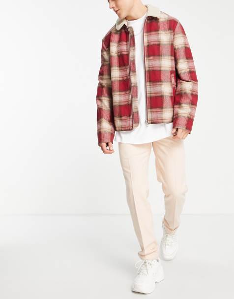 ASOS DESIGN – Schmal geschnittene, elegante Hose in zartem Pfirsich mit hohem Bund - view 1