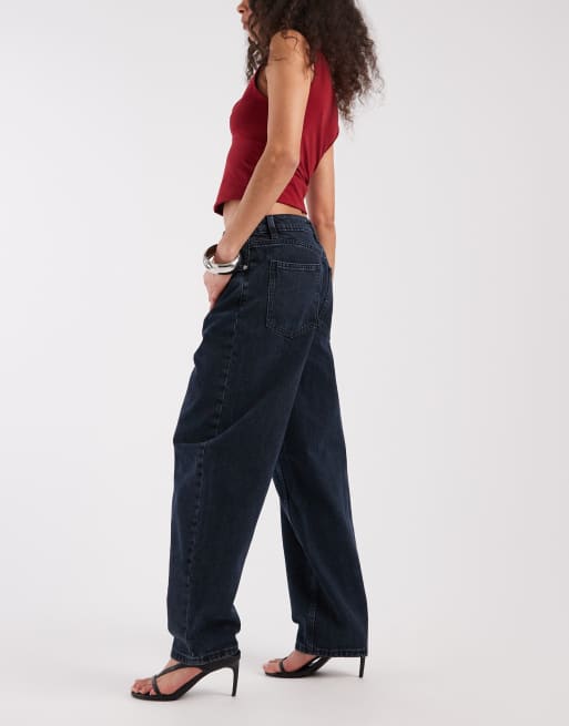 ASOS DESIGN – Schmal geschnittene Jeans in Blau-Schwarz mit abgerundetem Beinschnitt , 2 von 5