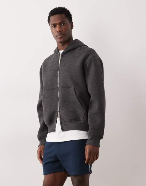 ASOS DESIGN – Schmal geschnittene, kürzere Jersey-Shorts in Marineblau mit kontrastierender seitlicher Paspelierung - view 1