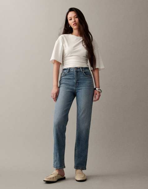 ASOS DESIGN – Schmal geschnittene Mom-Jeans in Vintage-Waschung - view 1