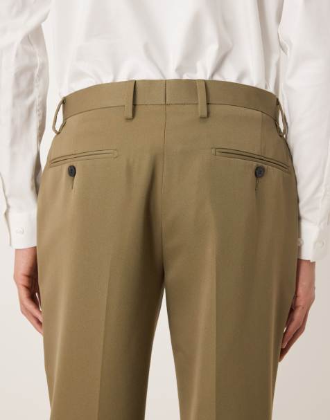 ASOS DESIGN – Schmal geschnittener Anzug in Olivgrün - view 1