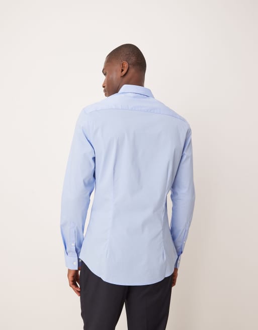 ASOS DESIGN – Schmal geschnittenes Stretch-Hemd in Blau, 2 von 4