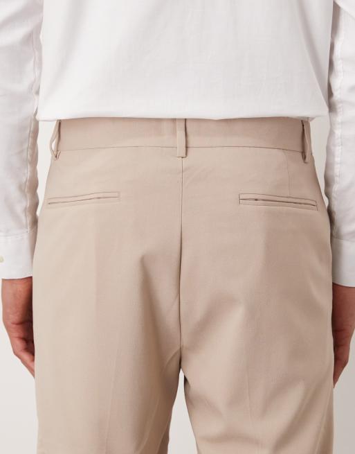 ASOS DESIGN – Schmal zulaufende Anzughose in Beige, 4 von 5
