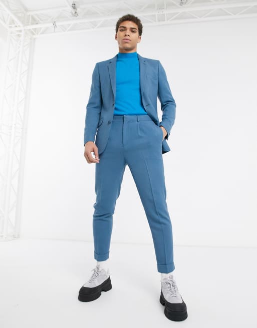 ASOS DESIGN – Enger Anzug in sanftem Blaugrün , 3 von 3