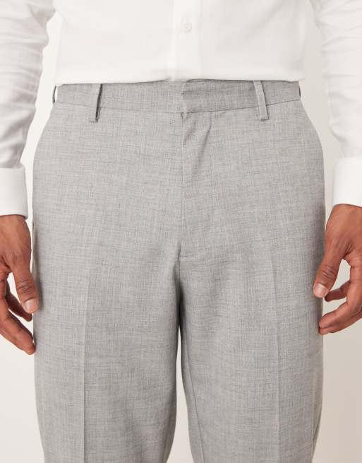 ASOS DESIGN – Schmal zulaufende Anzughose in grau meliert, 5 von 5