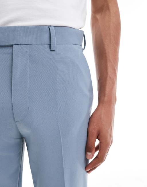 ASOS DESIGN – Schmal zulaufende Anzughose in Hellblau, 5 von 5