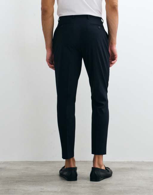 ASOS DESIGN – Schmal zulaufende Anzughose in Marineblau, 3 von 5