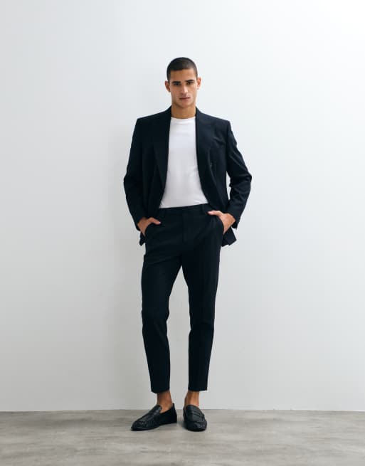 ASOS DESIGN – Schmal zulaufende Anzughose in Marineblau, 4 von 5