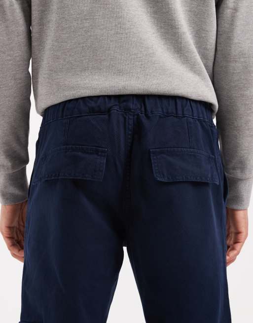 ASOS DESIGN – Schmal zulaufende Cargo-Schlupfhose in Marineblau, 4 von 5