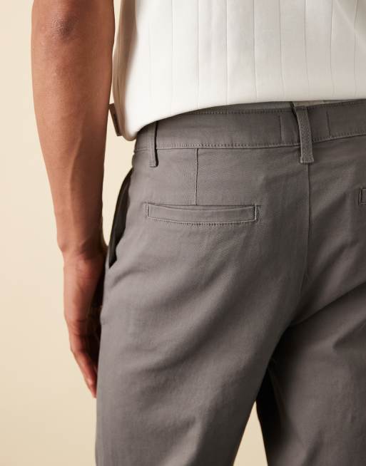 ASOS DESIGN – Schmal zulaufende Chinohose in Grau, 4 von 6