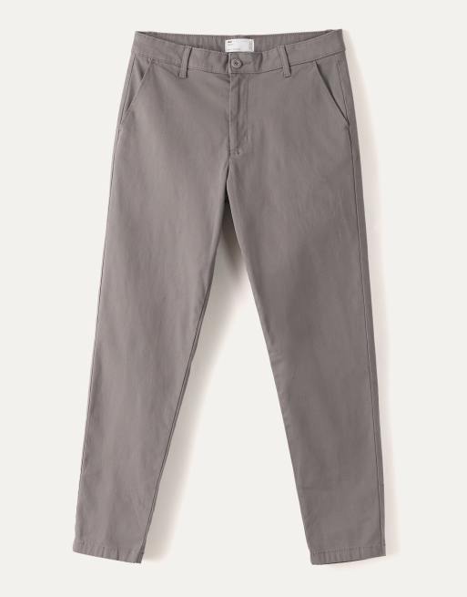ASOS DESIGN tapered chinos in grey