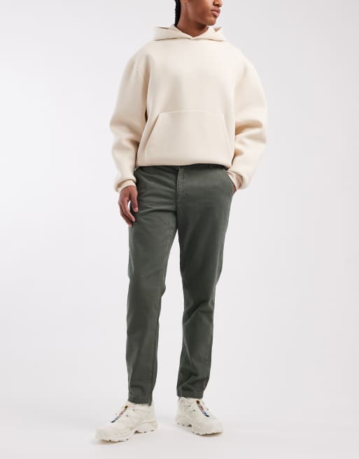 ASOS DESIGN – Schmal zulaufende Chinohose in Khaki mit Komfort-Stretch, 2 von 5
