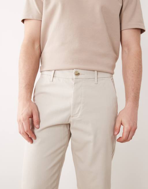 ASOS DESIGN – Schmal zulaufende Chinohose in Steinbeige, 3 von 6