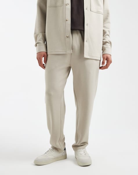 ASOS DESIGN – Schmal zulaufende Hose in Beige, Kombiteil - view 1