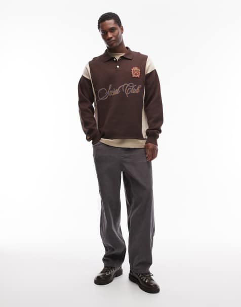 ASOS DESIGN – Schmal zulaufende Hose zum Überziehen aus Cord in Anthrazit mit Oversize-Passform - view 1