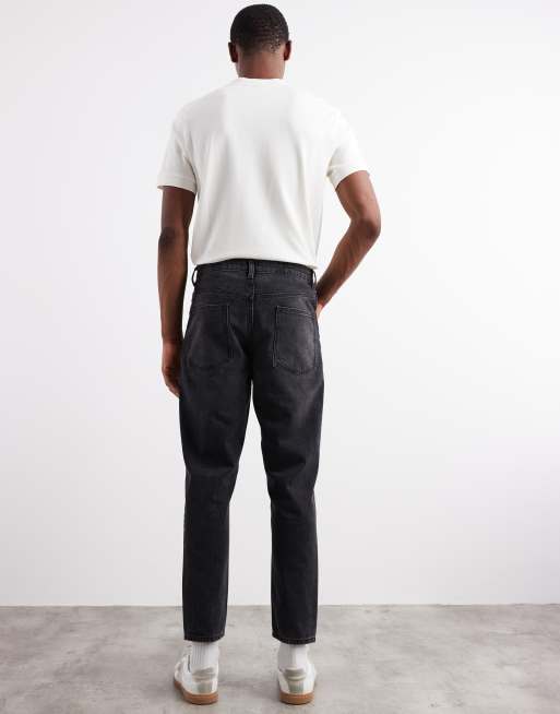 ASOS DESIGN – Schmal zulaufende Jeans in verwaschenem Schwarz, 2 von 5