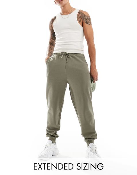 ASOS DESIGN – Schmal zulaufende Jogginghose in Khaki - view 1