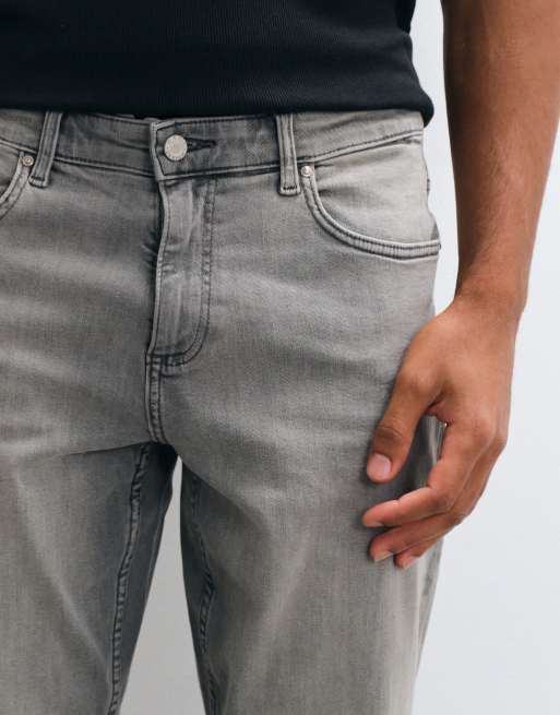 ASOS DESIGN – Schmal zulaufende Stretch-Jeans in Grau, 4 von 5