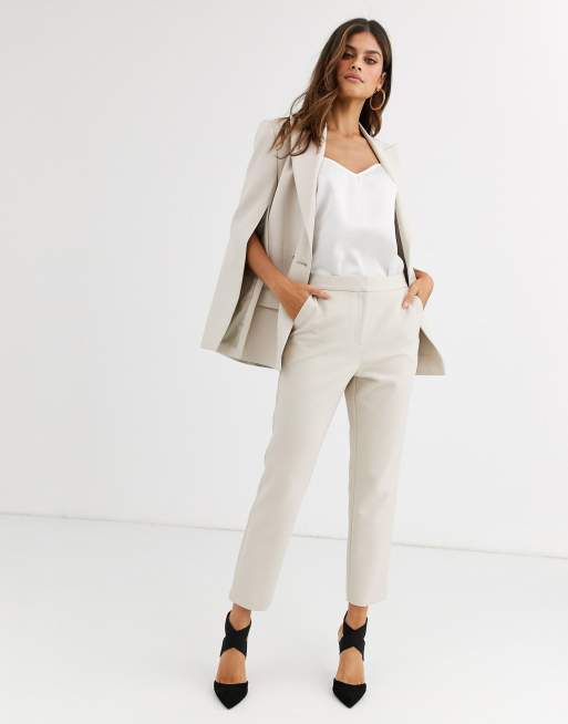 ASOS DESIGN – Anzug mit geschlitzten Ärmeln in Stone, 3 von 3