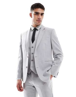 ASOS DESIGN – Schmale Anzugjacke in Grau - view 1