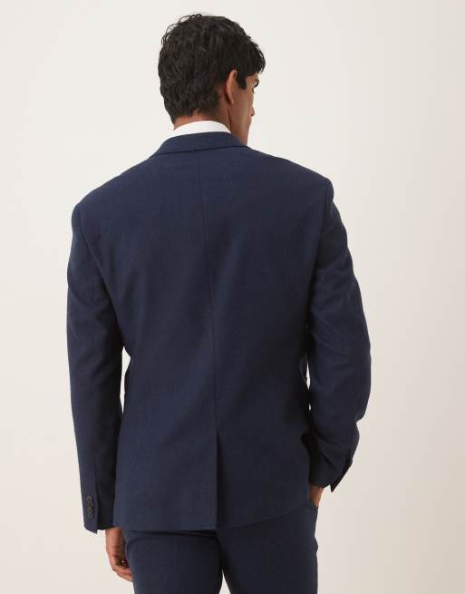 ASOS DESIGN – Schmale Anzugjacke in Marineblau mit Wollanteil, 3 von 5