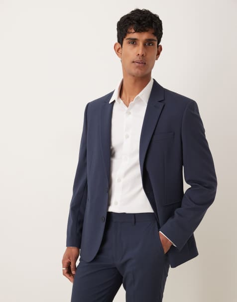 ASOS DESIGN – Schmale Anzugjacke in Marineblau - view 1