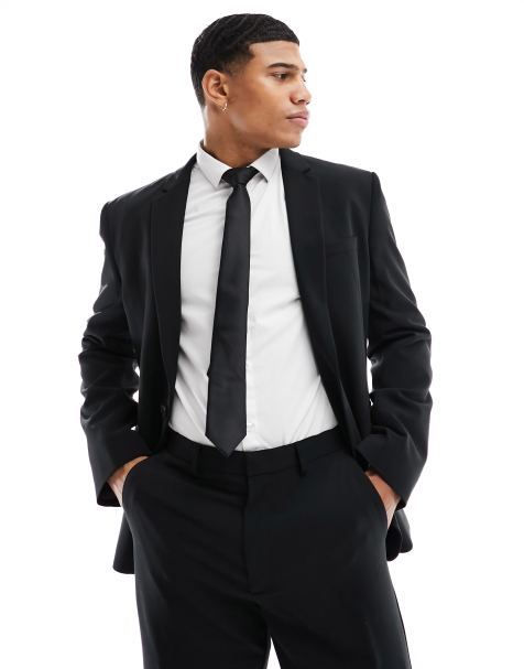 ASOS DESIGN – Schmale Anzugjacke in Schwarz - view 1