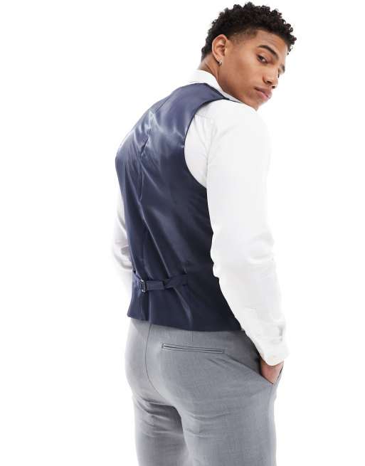 ASOS DESIGN – Schmale Anzugweste in Grau, 5 von 5