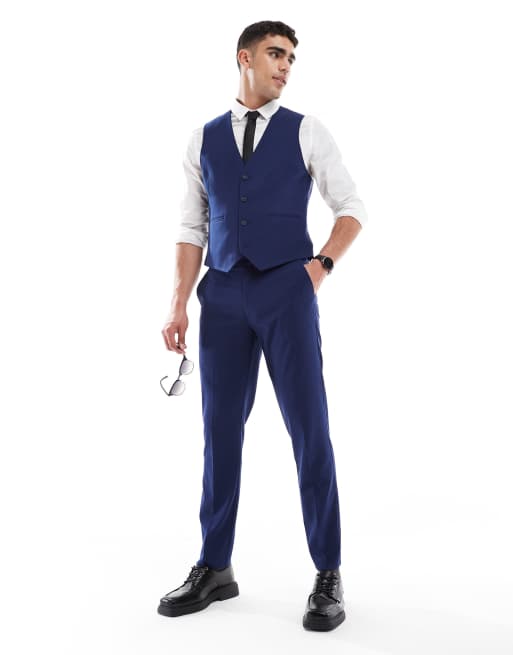 ASOS DESIGN – Schmale Anzugweste in Marineblau, 5 von 5