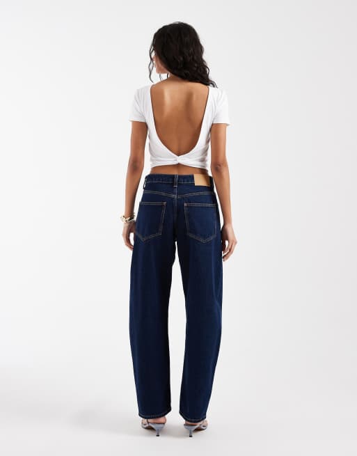ASOS DESIGN – Schmale Barrel Leg Jeans in kräftiger Rinse-Waschung, 2 von 5