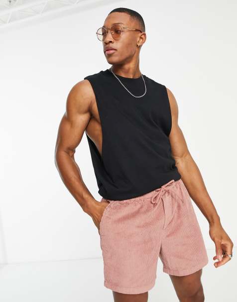 ASOS DESIGN – Schmale Cord-Shorts in Rosa - view 1
