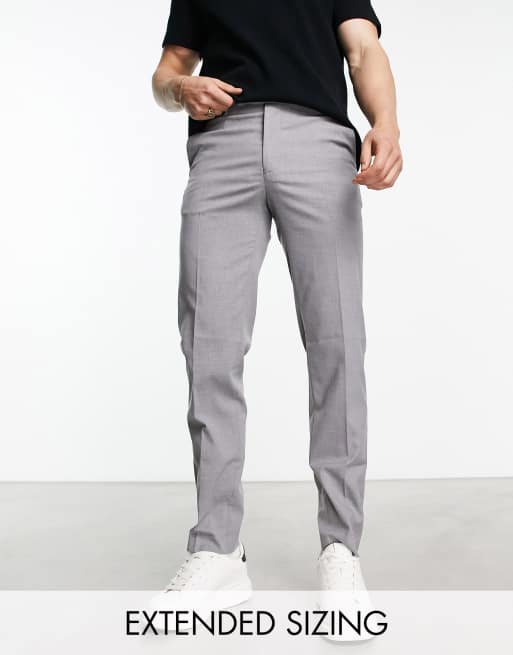 ASOS DESIGN – Schmale, elegante Hose in Grau
