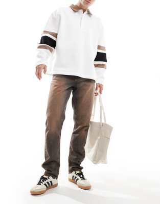 ASOS DESIGN – Schmale Jeans in dunkler Waschung mit Tönung - view 1