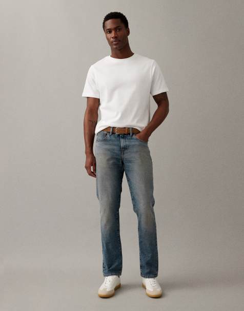 ASOS DESIGN – Schmale Jeans in verwaschenem Mittelblau - view 1