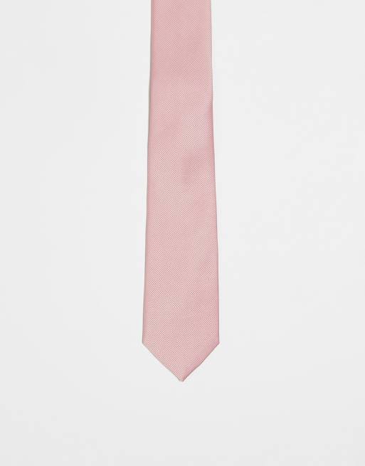 ASOS DESIGN – Schmale Krawatte in Pastellrosa