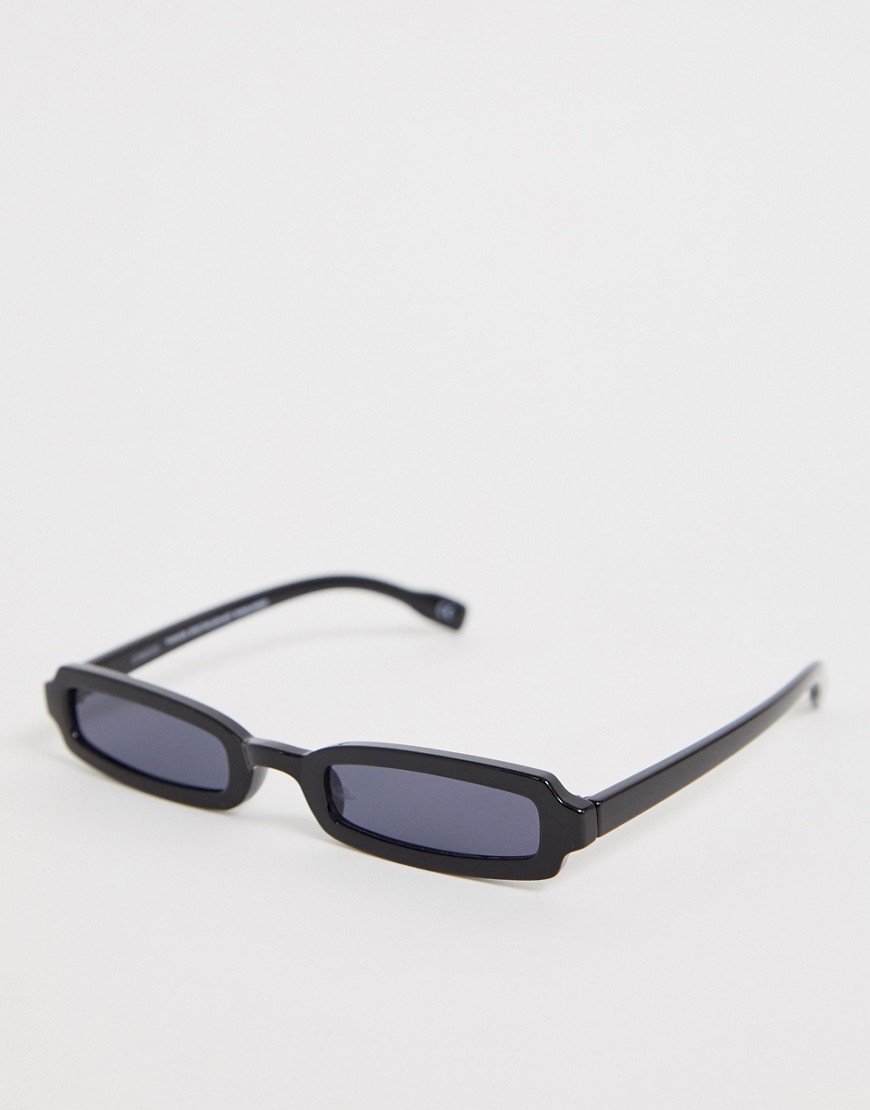 Asos Design – Schmale, Rechteckige Brille- Schwarz no size