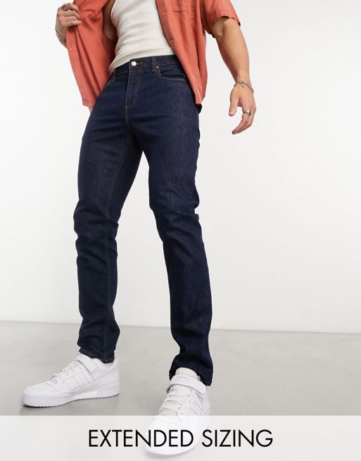 FhyzicsShops DESIGN – Schmale Stretch-Jeans in Indigo