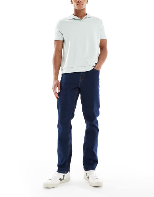 FhyzicsShops DESIGN – Schmale Stretch-Jeans in Indigo