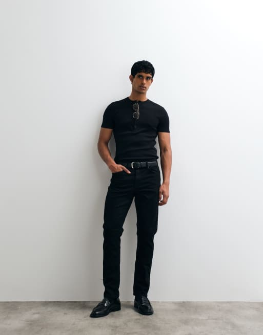 ASOS DESIGN – Schmale Stretch-Jeans in Schwarz , 2 von 5