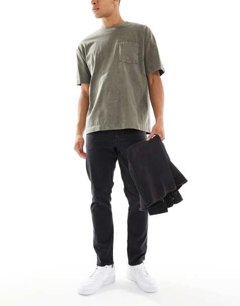 ASOS DESIGN – Schmale Stretch-Jeans in verwaschenem Schwarz - view 1