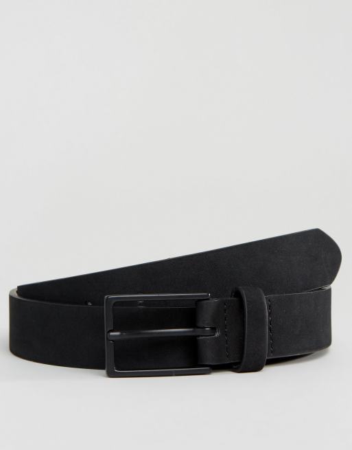 ASOS DESIGN – Schmaler Gürtel aus schwarzem Lederimitat