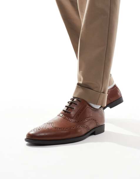 ASOS DESIGN – Schnürschuhe im Budapester Stil in Hellbraun - view 1