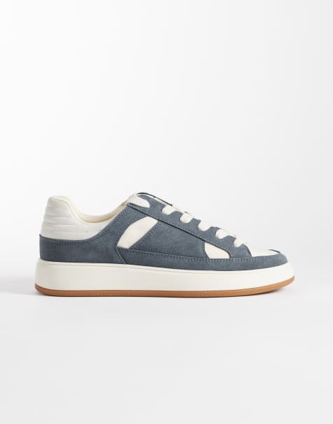 ASOS DESIGN – Schnürsneaker in Graublau mit Einsätzen - view 1